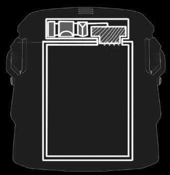 Diagram of the quick-release battery pack